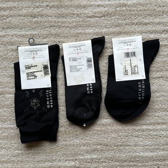 3 Pairs of NWT American Essentials Socks Black Dress Casual From Macy’s - Picture 4 of 16